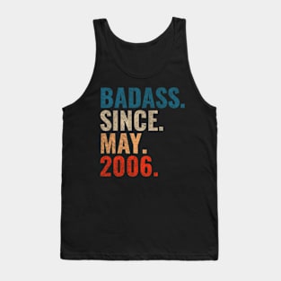 Badass since May 2006 Retro 2006 birthday gift Tank Top